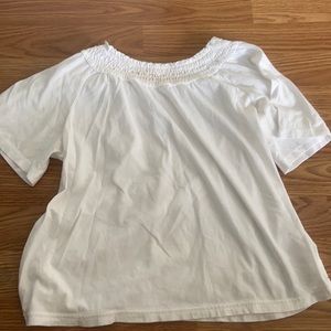 White Uniqlo off the shoulder top fits size S-M